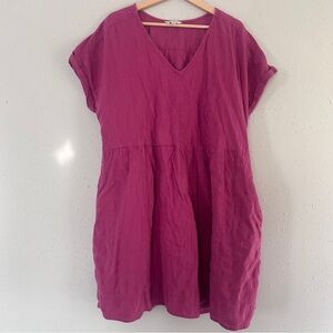 Terra & Sky Pink Mini Dress Summer Casual Pockets 1X
